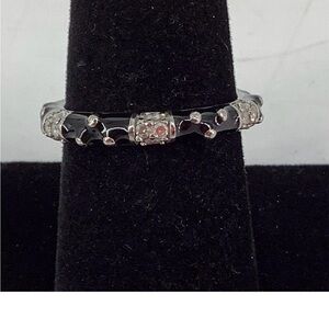 Black and Silver Women's Ring